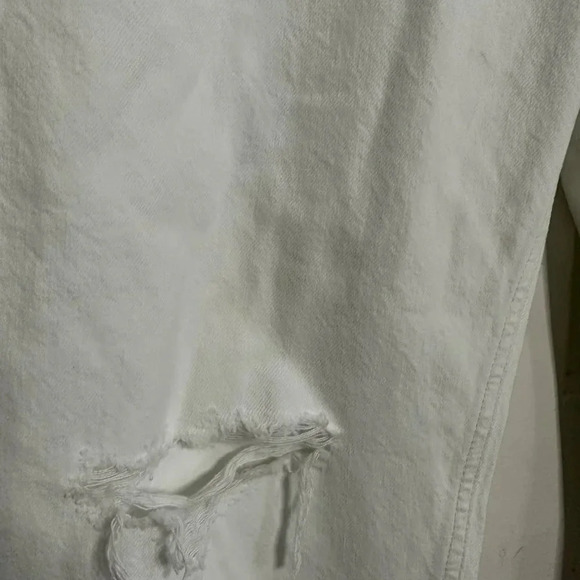 AGOLDE Jeans 90s Loose Fit Jean in Enamel White Ripped Knees Size 31 NWT Revolve - Picture 7 of 8